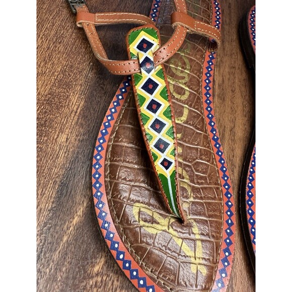 Sam Edelman "Gigi" Thong Sandals Multicolor Boho Size 6 EUC!! - Picture 3 of 4